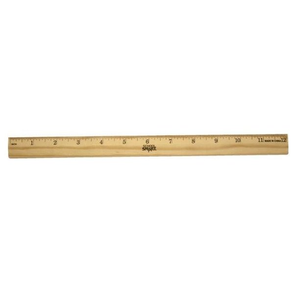 School Smart School Smart 081893 Single Beveled Plain Edge Wood Scale Ruler; 0.063 In. Scaled; Clear Lacquer 81893